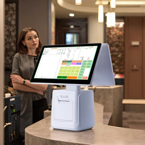 Google Chơi Android/Windows 15.6 + 15.6 Duy Nhất/Dual-Màn Hình POS Tiền Mặt Máy Đăng Ký Với Xoay Hiển Thị NFC QR Code Reader - Product Image 6