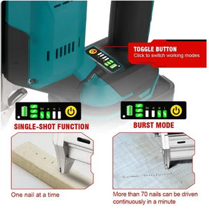 Súng bắn đinh không dây công nghiệp Electric Goddess, dùng được cho đinh thẳng/dạng N, đ<span class=keywords><strong>a</strong></span> năng, dùng cho chế tác gỗ - Product Image 5