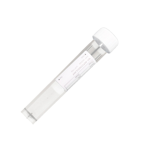 หลอดทดลอง PS ก้นแบน ขนาด 10 มล. ฝาเกลียว พร้อมฉลาก สำหรับใช้ในห้องปฏิบัติการ - Product Image 1
