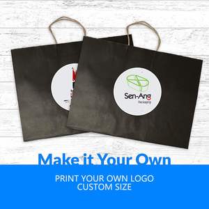 Sac en papier SenAng07 avec poignée, sacs en papier brun personnalisés - Product Image 2