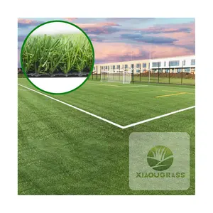 דשא מגרש כדורגל מפלסטיק בצפיפות Dtex גבוהה ללא גרגירי גומי חול ללא מילוי דשא מלאכותי מגרש כדורגל פיפא 30 מ""מ 3 ס""מ