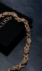 Cadena Cubana de Diamantes de Alta Calidad para Hombre, Joyería Hip Hop para Mujer, Ideal para Fiestas, de la India - Product Image 4