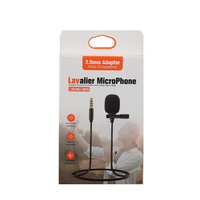 Microphone cravate sans fil omnidirectionnel en métal 3,5 mm, haute sensibilité, portable et léger, pour la vente en gros
