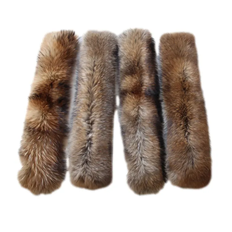 Wholesale 100% Real Raccoon Fur Collar Trim For Garment
