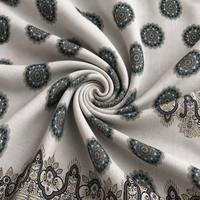 Tissu pour robe longue en lin slub de qualité supérieure, motif floral damassé, design original, pour printemps-été