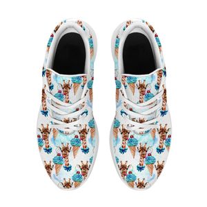 Maßgefertigte Giraffen-Eiscreme-Muster Sneaker Unisex Luxus-Design Sportschuhe Popcorn-Dämpfungsohle Atmungsaktive Mesh-Walkingschuhe - Product Image 5