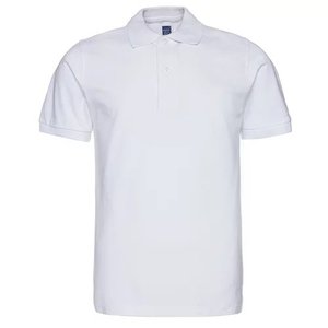 Polo de algodón con logotipo personalizado, camiseta en blanco con hombros descubiertos - Product Image 1