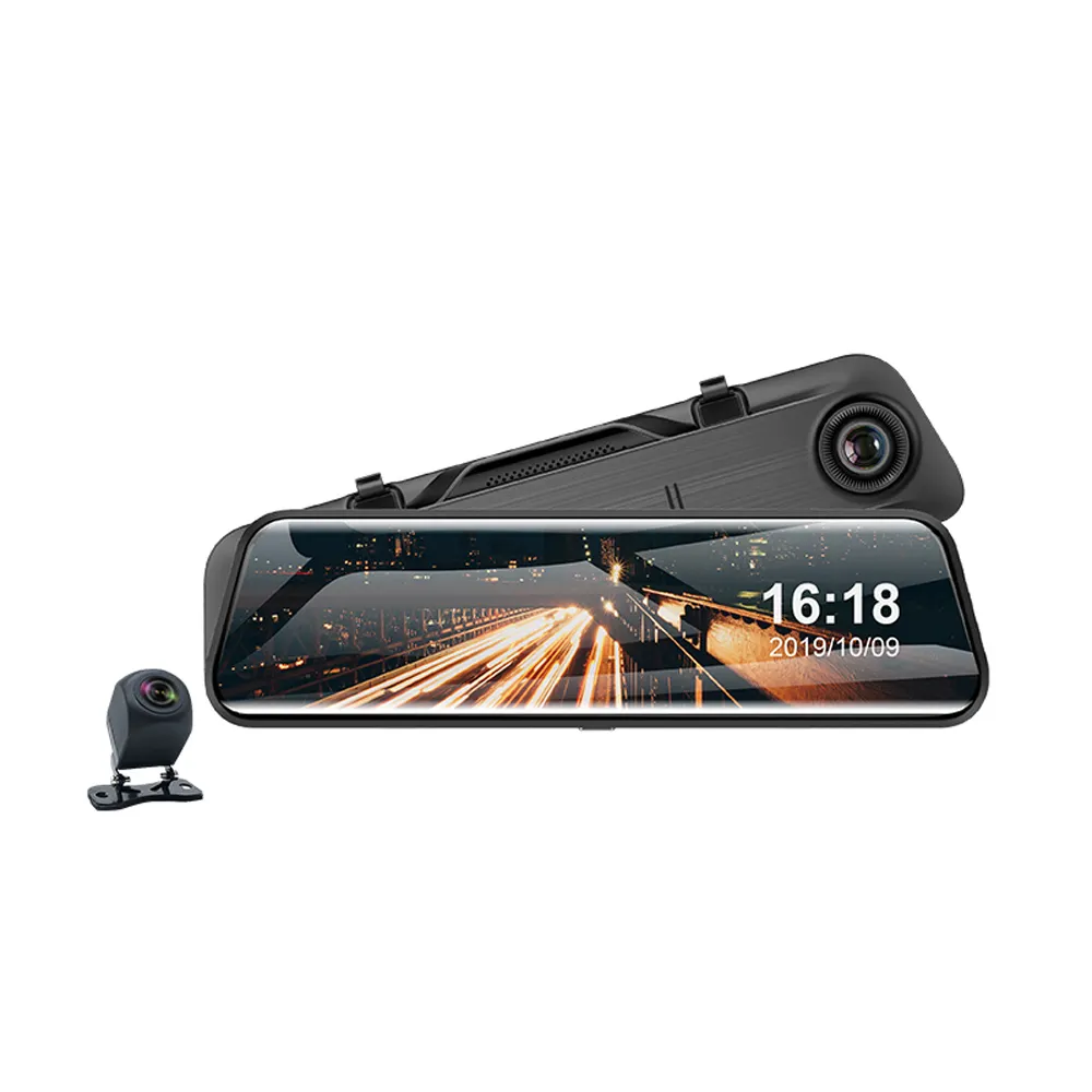 Dual Camera 12 Inches Screen 2K Car DVR Rear HD 1080P Recording Dash Cam