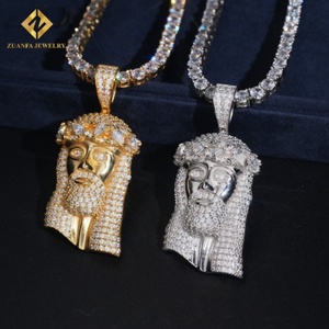 Hip Hop Religious Jewelry Iced Out <b>Vvs</b> Moissanite Fashion Charms Big Jesus Pendants 925 Sterling Silver Gpld Plated - Product Image 4