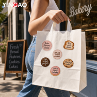 Autocollants de boulangerie découpés sur mesure, imperméables, adhésifs de qualité professionnelle, autocollants en vinyle de toutes formes pour l'emballage des boulangeries et pâtisseries