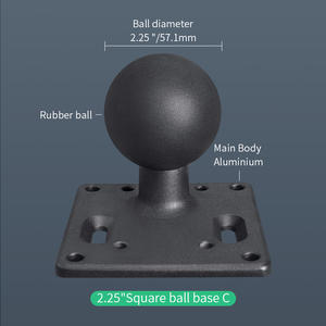 VINmounts  Plaque VESA 75x75mm en aluminium  avec boule D 2.25", pour moniteur industriel ou base TV camion - Product Image 3