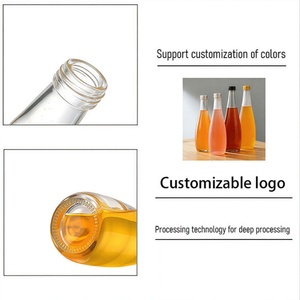 Botella de Vidrio Transparente Vacía, <span class=keywords><strong>Alta</strong></span> y con Fondo Grueso, 330ml 500ml, para Bebidas, Refrescos, Agua Mineral, Botellas de Vidrio para Bebidas Espumosas - Product Image 5