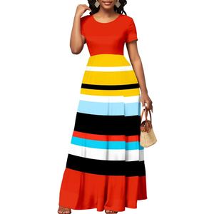 Aschulman OEM Saia Longa Giản Dị Hơn Kích Thước Sang 2023 Cổ Điển Stretchy 4XL 5XL 6XL 7XL Dài Cộng Với Kích Thước Phụ Nữ Phi Dresses - Product Image 1