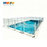 Panneau de clôture en verre trempé pour extérieur HJ, garde-corps de balcon en acier inoxydable