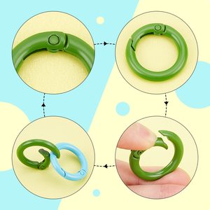 WOWEI kerajinan DIY o-ring Musim Semi gantungan kunci terbuka 20 25mm cincin Musim Semi gantungan kunci pembuka logam cincin untuk Dompet mainan tas aksesoris - Product Image 6