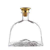 Bouteilles de stockage en verre vides élégantes de 700 ml et 750 ml pour spiritueux, vin, whisky et vodka avec option de logo personnalisé