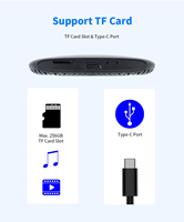 Mini Boîtier CarPlay AI avec Processeur Qualcomm Puissant 4+64G, Adaptateur Android, Kit de Liaison Miroir Téléphone, Compatible Netflix, YouTube, Waze, Spotify, Cartes