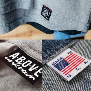 カスタム新デザイン服ブランドロゴポリエステルラベル織りジーンズタグプライベートケア洗浄指示ロゴ付き - Product Image 6