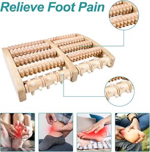 Masajeador de Pies de Madera de Alta Gama Hecho a Mano con 5 Rodillos, Excelente para Aliviar el Dolor de Pies - Product Image 5