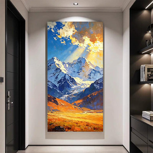 Peinture de paysage sur toile, effet visuel 3D, peinture à l'huile peinte à la main pour la décoration du salon, de l'entrée et du couloir - Product Image 4