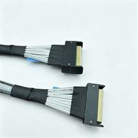 Carte Riser PCIe 5.0 X16 vers Double MCIO 8X 32GTs Gen 5 avec Câble d'Alimentation PCIe 6 Broches pour Serveur IA HPC