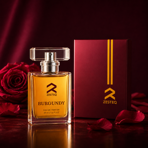Zesteq Burgundy Eau de Parfum 30 ml, parfum féminin haut de gamme avec des notes douces de rose, miel et vanille, parfum floral longue durée - Product Image 3