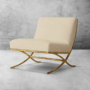 Toptan fiyat Modern döner sandalye x-baz terlik sandalye Metal çerçeve salon sandalye oturma odası otel yatak odası daire için - Product Image 6