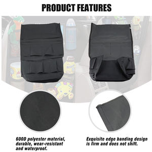 Organisateur de dossier de siège de voiture robuste avec poches de rangement et distributeurs de sacs Sac multifonctionnel portable durable - Product Image 3