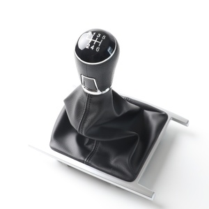 6 velocità per VW Amarok 2H in pelle nera manopola cambio - Product Image 1