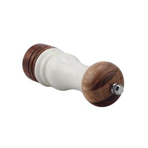 refillable and comes with a capacity of 3 oz to avoid repeating refilling Wooden <b>Pepper</b> Mill <b>Grinder</b> Set - Product Image 3