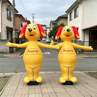 Modèle gonflable géant de chien de dessin animé ondulant, Air Dancer, Sky Dancer, pour la publicité animale en animalerie, pour la vente au détail/les magasins