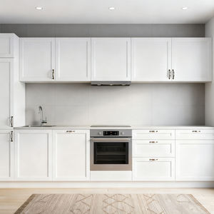 18 anni Foshan fabbrica vendita direttamente moderno bianco <span class=keywords><strong>PVC</strong></span> mobili da cucina progetto armadi da cucina - Product Image 5