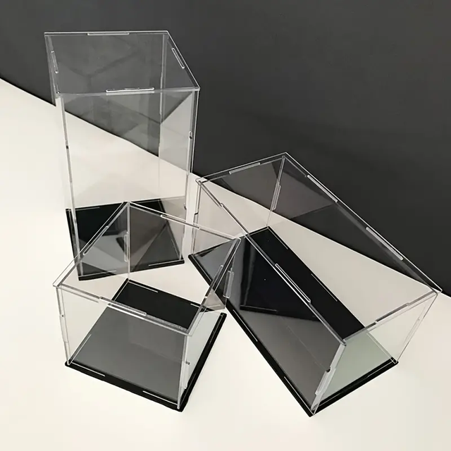 Custom Clear Self-Assembly Transparent Dust Proof Protection Acrylic Cases for Figurine Toys Collectibles Figures Display