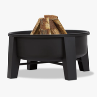 Barbecue d'extérieur robuste et foyer combinés, avec anneau de sécurité entièrement fermé, idéal pour les fêtes de jardin d'été et comme cadeau de Fête des Pères