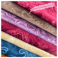 Kain Beludru Pelapis Desain Fashion Berkualitas Terbaik dengan Motif Bunga Timbul untuk Sofa, Tekstil Rumah, Bantal, Selimut, Kasur