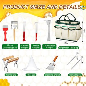 30 Pcs Grapefruit Brand Beekeeping Starter Kit All-in-One Jacket Beehive Equipment Bee Smoker Beekeeper Supplies Wood Plastic - Product Image 3