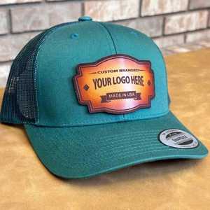 Gorras Trucker Personalizadas al por Mayor con Logotipo de Cuero, Visera Curva, Malla, Richardson 112, Gorras de 6 Paneles Ajustables con Cierre a Presión - Product Image 1
