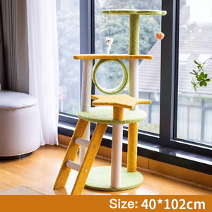 OEM Gecustomizeerde Kleine Kattentoren met Geïntegreerd Nest Professionele Fabrikant Export Kwaliteit Huisdierenmeubilair Groothandel - Product Image 5