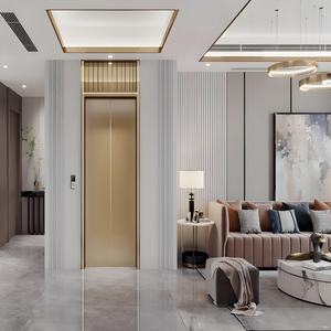 Vente chaude Ascenseur domestique automatique <span class=keywords><strong>à</strong></span> entraînement AC de sécurité avec plancher en PVC pour 2 <span class=keywords><strong>à</strong></span> 6 étages Villa résidentielle Utilisation en extérieur - Product Image 1