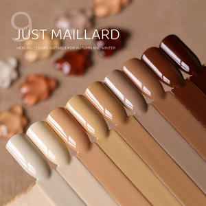 ชุด2025เจลทาเล็บสีน้ำตาลกากีหนังกลับแบบใหม่9สี | สูตรมืออาชีพที่สวมใส่นานและบรรจุภัณฑ์หรูหรา - Product Image 1