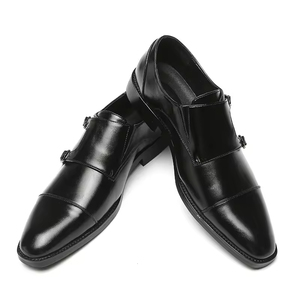 Zapatos Oxford de Cuero Genuino para Hombre, Estilo Italiano de Alta Gama, Hechos a Mano, para Boda, con Cierre Deslizante, Bordado Ligero Otoñal, Puntera de Acero - Product Image 5