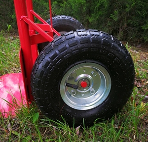 Truk tangan baja 2 roda tugas berat troli tangan logam lipat rangka tertutup Platform 200kg untuk penyimpanan alat transportasi - Product Image 5