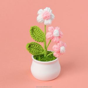 Flores y Plantas Decorativas de Ganchillo para Navidad, San Valentín, Día de la Madre, Año Nuevo, Día del Padre, Decoraciones para el Hogar - Product Image 4