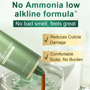 Tinte Capilar Semipermanente Sin Amoníaco, Champú de Cobertura Rápida para Canas, Halal, Crema de Tratamiento Rápido en 5 Minutos, Fácil de Usar - Product Image 5