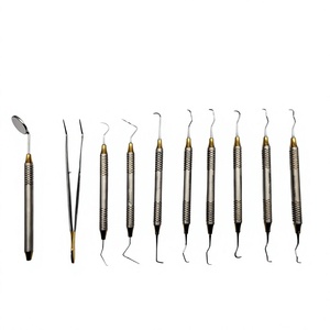 Premium Gold Plated Dental Instrument Set Professional Dental Scaling Kit with Metal Sterilizing Case - Product Image 1