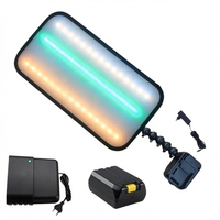 Lampe de réparation de bosses PDR 60x20cm, 9 couleurs, support ovale à ventouse pour batterie Milwaukee 18V, outil d'inspection des bosses de voiture (batterie non incluse)