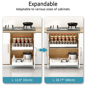 Công suất lớn có thể điều chỉnh chai nước thép mở rộng Pull-out ngăn kéo tủ tổ chức cho nhà bếp phòng tắm tủ đựng thức ăn - Product Image 3