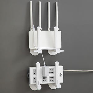 Estante de enrutador <span class=keywords><strong>WiFi</strong></span> montado en la pared simple y resistente, almacenamiento de enchufe de cable de alimentación multifuncional para el hogar, sin perforación - Product Image 3