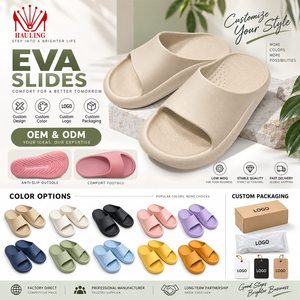 Pantuflas de moda con suela gruesa de EVA tipo nube, antideslizantes, impermeables y acolchadas para interiores y exteriores, para toda la familia. - Product Image 5