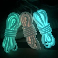 Großhandel Sport Nacht lauf leuchten im Dunkeln runde leuchtende LED-Schnürsenkel elastische leuchtende reflektierende Schnürsenkel